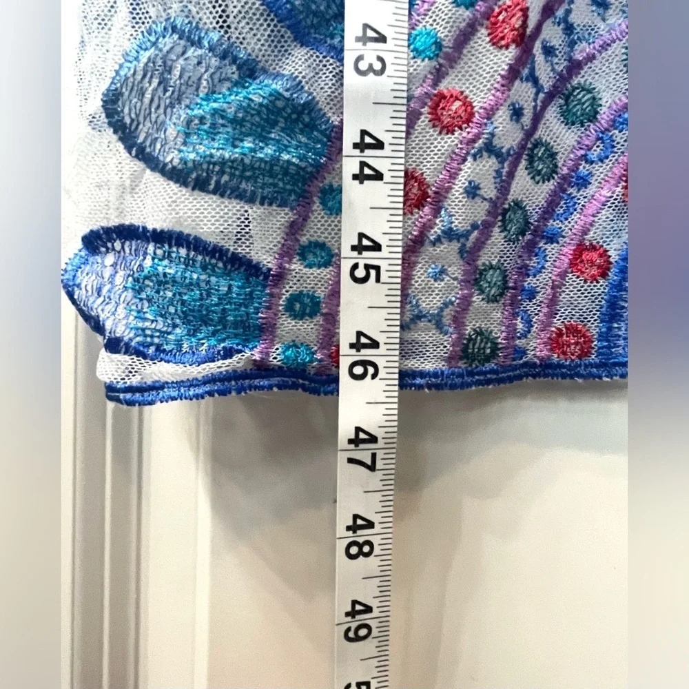 Chic Bohemian Crochet Floral Kimono Cardigan Beach Cover-Up Multicolor - Picture 9 of 12